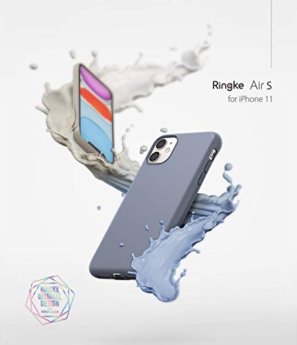 Image of Ringke Air-S for iPhone 11 Case Back Cover, Lightweight Flexible Soft Feeling Coating Trendy Color TPU Scratch Resistant Phone Cover for iPhone 11 Back Cover Case - Lavender Gray