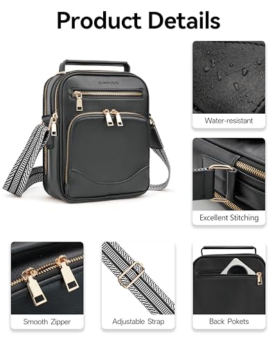 Image of Large Womens Crossbody Purse, Built-in Wallet Shoulder Bag