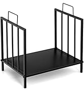 IRONMAX Firewood Rack, Decorative 18’’ Steel Fireplace Wood Storage Stand w/Bottom Tray & Handles...
