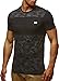 Produktbild Leif Nelson Herren Sommer T-Shirt Rundhals-Ausschnitt Slim Fit Baumwolle-Anteil Moderner Männer T-Shirt Crew Neck Hoodie-Sweatshirt Kurzarm lang LN405 Schwarz Medium