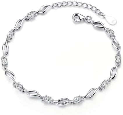 Nilu's Collection Glam up Your Look with Stylish 925 Silver-Plated Copper Bracelet for Women and Girls