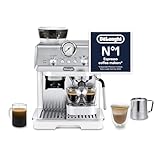 De'Longhi La Specialista Arte EC9155.W, Barista Pump Espresso Machine, Bean to Cup Coffee and Cappuccino Maker, 8 Grinding Settings, MyLatte Art Frothing Wand, 1550W, White