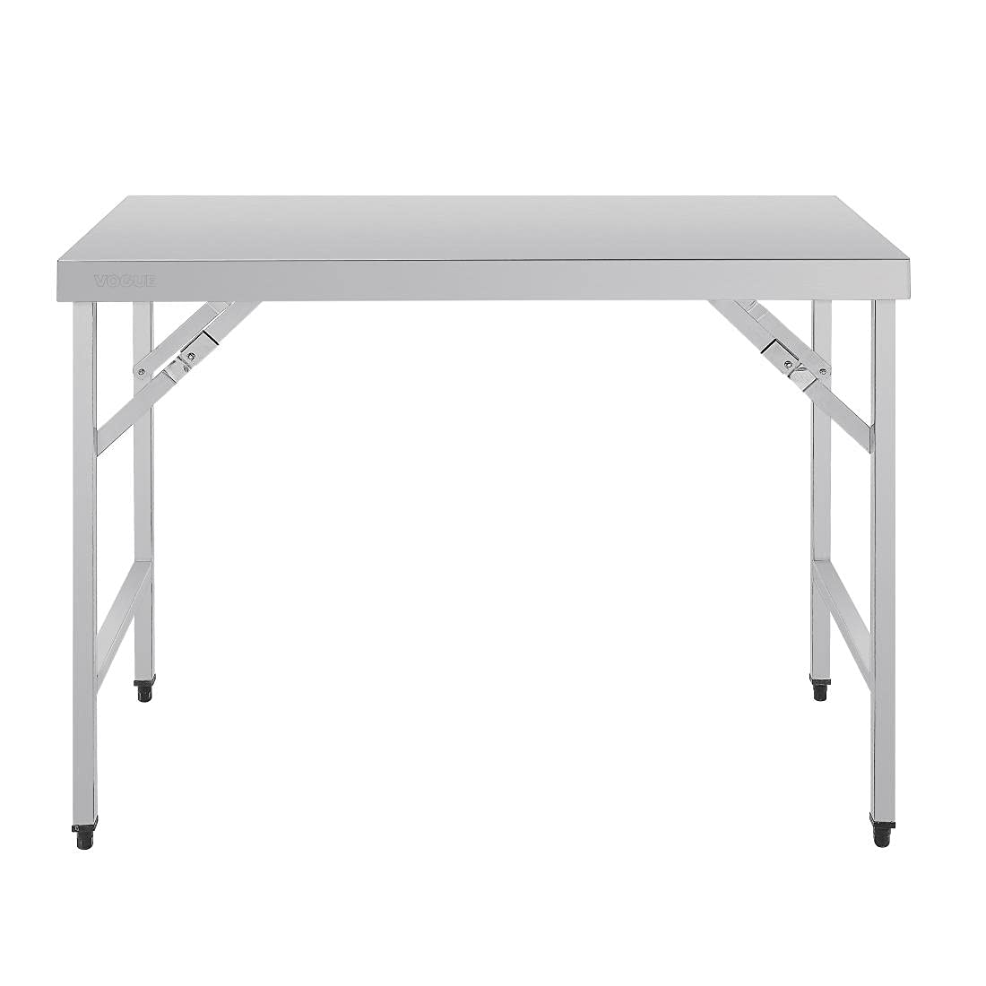 Vogue Edelstahl-Klapptisch 1200 mm, Tisch aus poliertem Edelstahl, Größe: 900 (H) x 1200 (B) x 600 (T) mm, Verwendung im Innen- und Außenbereich, CB905