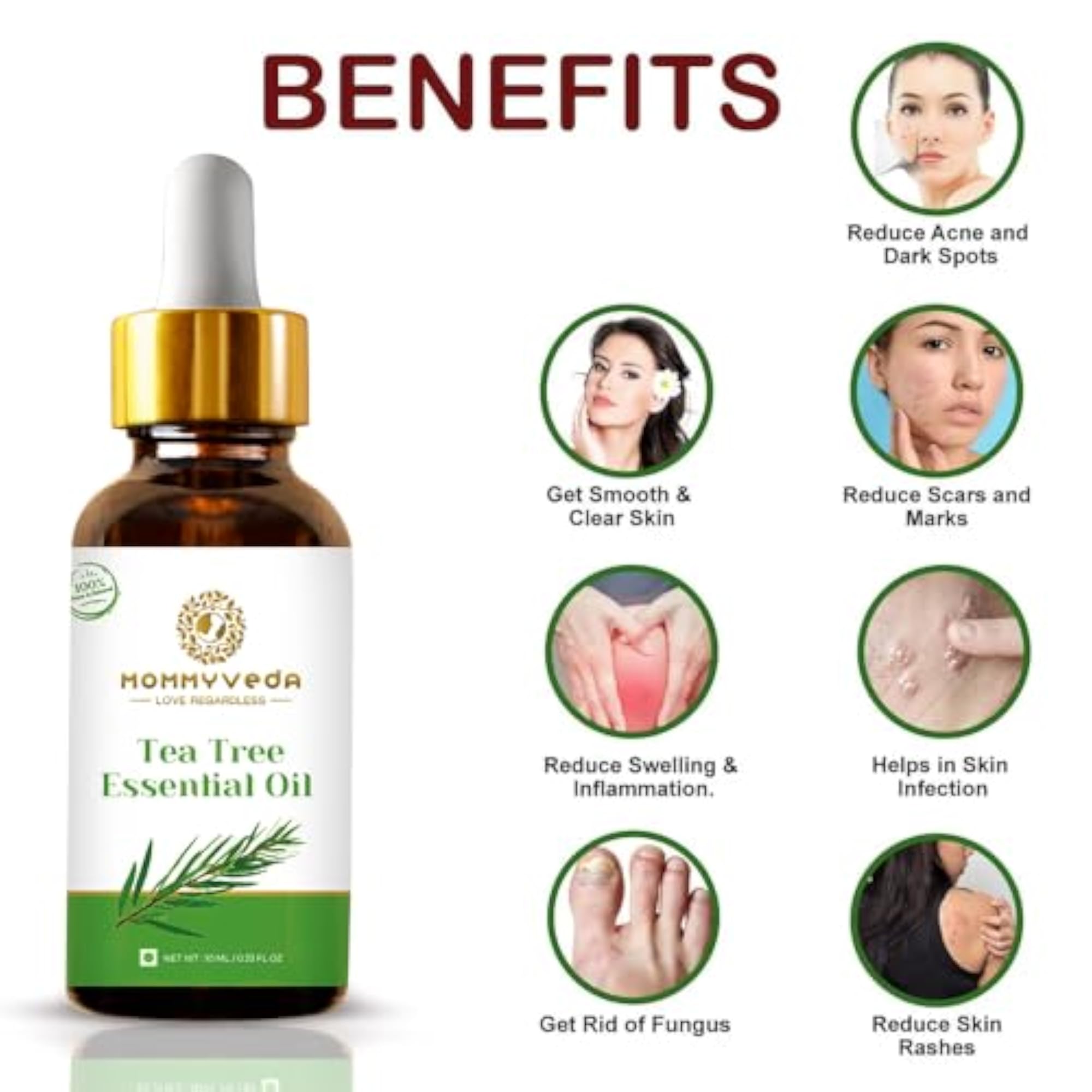 Tea Tree Oil, 100% Pure & Natural, 15 ml