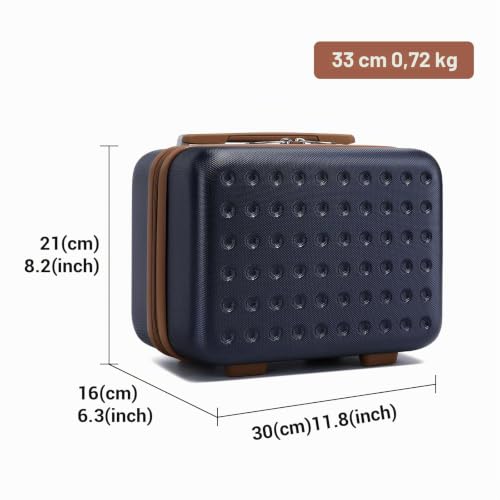 Miniatura 2 de Kono Maleta De Cabina Pequeña Maleta De Mano Ligera Portátil 31x22x18cm, Azul Marino