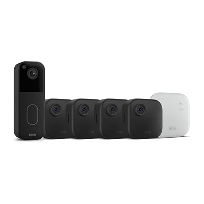 All-new Blink Video Doorbell + Outdoor 4 XR – Wireless smart security cameras, two-year battery life, go up to 400 feet from your home with extended range. Sync Module XR included.