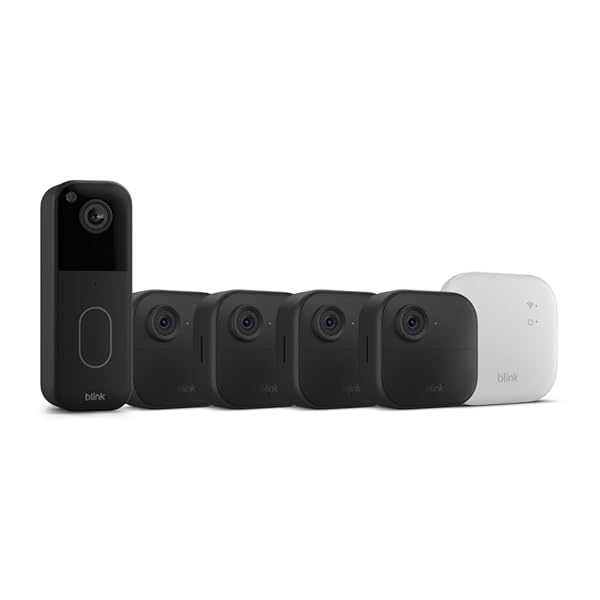 All-new Blink Video Doorbell + Outdoor 4 XR – Wireless smart security cameras, two-year battery life, go up to 400 feet from your home with extended range. Sync Module XR included.
