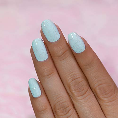 Image of ILNP Pinkies Up - Robin Egg Blue Speckled Nail Polish
