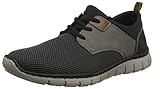 Pflegeleicht Rieker Herren B8764-43 Sneaker, Grau (Grau-Schwarz/Polvere/Mogano/Schwarz/Schwarz 43), 43 EU