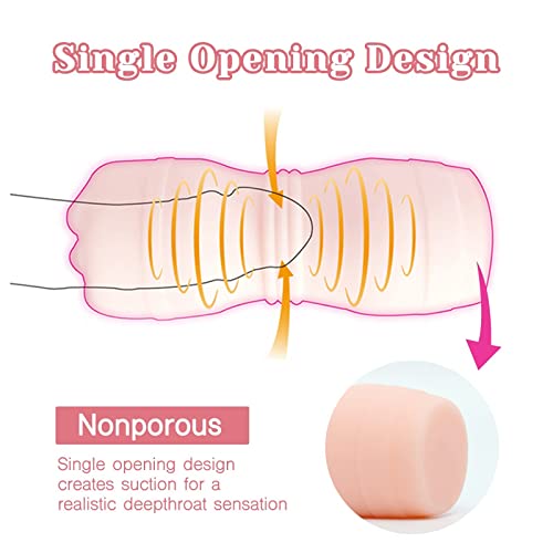 Tracy's Dog Male Masturbator, Deep Throat Blow Job Stroker Realistic Mouth with Teeth and Tongue, Close-Ended Pocket Pal Oral Adult Sex Toys for Man Masturbation