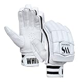 Whitedot Capital Cricket Batting Gloves (White, Mens / Adult / Large, Right)