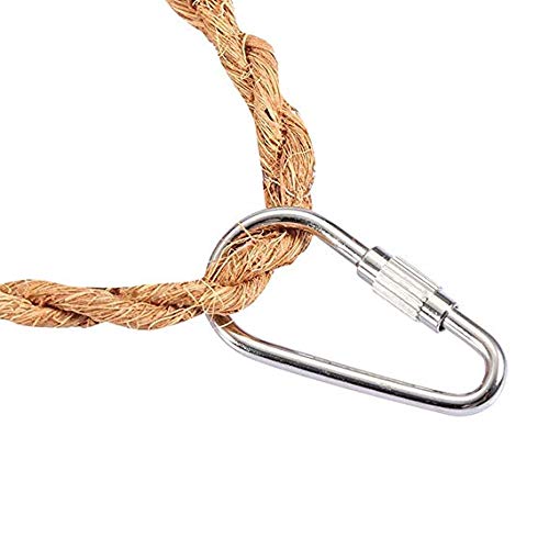 ZHER-LU Natuurlijke kokosnootschaal, vogelnest, hout, stro, ladder, speelgoed voor vogels, papegaaien, zittafels… - Afbeelding 5