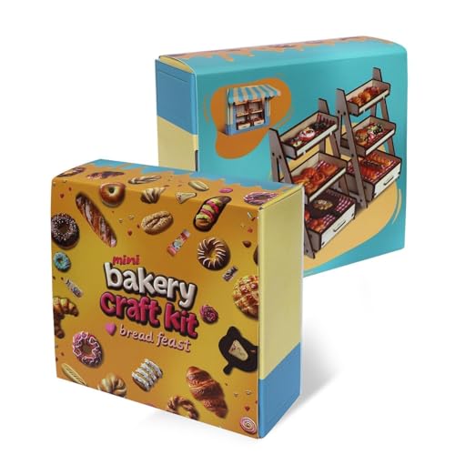 iLAND Air Dry Clay Kits Fun Crafts for Teens DIY Mini Bakery Miniature Food Toy Easy Crafts for Adult Women 1/12 Scale Accessories of Dollhouse Kitchen Creative Family Game Night Birthday Gift Ideas - Image 8