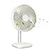 Ventilatore da tavolo portatile con arco in metallo, luci a LED, colore bianco, 4 velocità, regolabile a 45°, per casa, camera da letto, ufficio, giardino