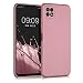 Produktbild kwmobile Case kompatibel mit Samsung Galaxy A22 5G Hülle - Schutzhülle aus Silikon metallisch schimmernd - Handyhülle Metallic Rosegold