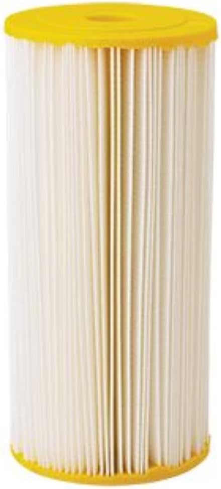Pentair Pentek ECP50-BB Big Blue Sediment Water Filter, 10-Inch, Whole House Heavy Duty Pleated Cellulose Polyester Replacement Cartridge, 10" x 4.5", Yellow End-Cap, 50 Micron