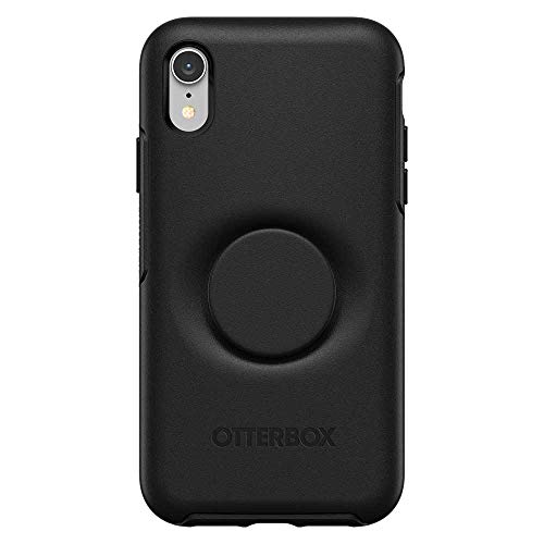 Funda para iPhone XR OtterBox Otter+Pop , resistente a golpes y caídas,Protectora con PopSockets PopGrip,Testada 3x con los estándares Militares anticaídas, Negro Cover