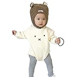 AMIGGOO 春物 韓国 子供服 うさぎさん ロンパース 新生児 イースター スウェット パーカー トレーナー 綿 肌着 キッズつなぎ 長袖 カバーオール 女の子 フード付き 出産祝い 百日記念 グレー ピンク 66 80 90 100cm