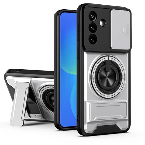 Coque Xiaomi Poco F6 5G antichoc silicone rigide argent avec protège objectif