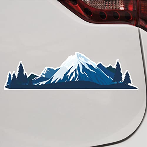 Mountain Range Tree 4x4 Off Road 4wd Car Truck Decal Sticker Vinyl Blue Fit for Subaru Ford Chevrolet Toyota Land Rover Reflective Glossy Choose Size (28'' x 8.8" (71.1cm x 22.3cm), Glossy)