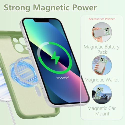 Coque silicone iPhone 13 MagSafe antichoc et esthétique florale - 4
