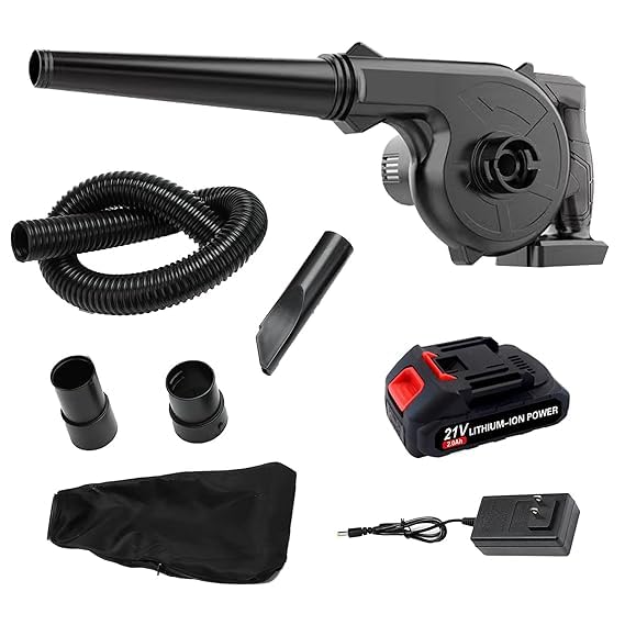 SKYBUCKET Leaf Blower Cordless, with Battery and Charger, Battery Powered Electric Leaf Blower, 2-in-1 Portable Mini Leaf Blower &Vacuum for Lawn Care, Dust/Snow Blowing with Inflatable Nozzles-image-15