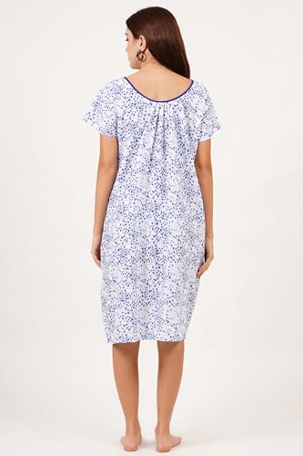 Image of Breezly Woman's Long Short Calf Length Pure Cotton Nighty