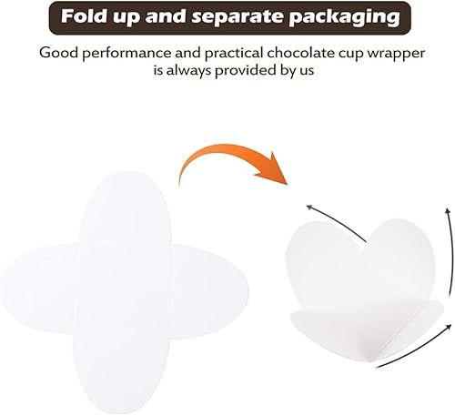 Miniatura 6 de DOITOOL 200 piezas de papel kraft de chocolate para dulces, forros para magdalenas, moldes de papel para hornear para bolitas de pasteles,