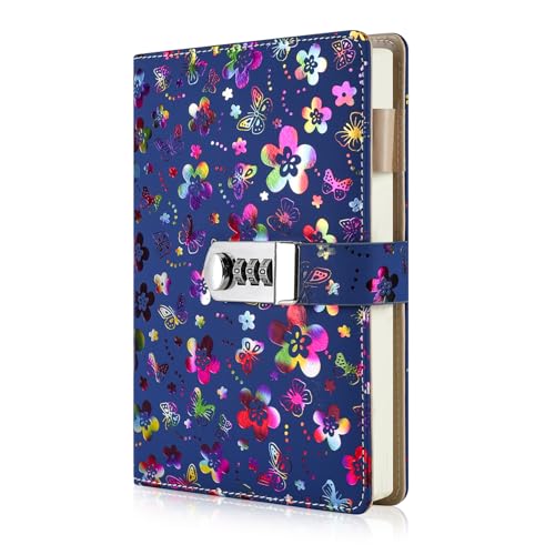 Journal intime en cuir A5, le cadeau idéal avec serrure à combinaison