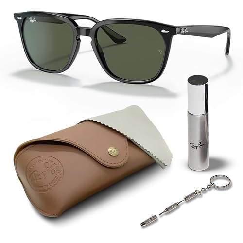 Image of Ray-Ban RB4362 Square Shaped Sunglasses for Men & Women with Official RAYBAN Eyewear Kit