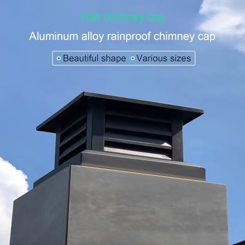 Square Chimney Cap Cover - Durable Rain Caps for Outdoor Use, Easy Installation, Ideal for Wet Conditions, Fireplace Protection - 250x250mm (9.8x9.8in)