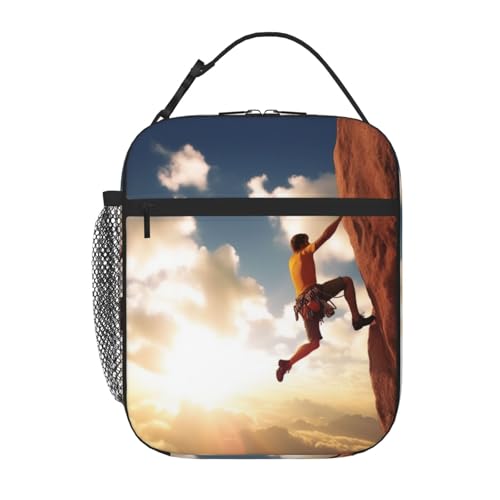 Rock Climbing Sports Lunch Bag Men Leak-Proof Insulated