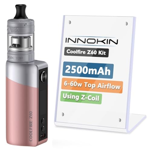 CoolFire Z60 Innokin Rose : E-Cigarette Haut de Gamme 2500mAh et Finitions de Précision