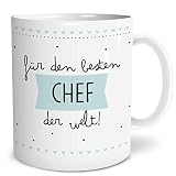 Bester Chef Große Kaffee-Tasse mit Spruch im Geschenkkarton Geschenke Geschenkideen Chef zum Geburtstag