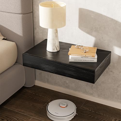 Saint Nieve KR-0019 2 Packs Rustic Wood Floating Shelf With Drawer thumb #7