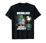 Minecraft Behold The Chicken Jockey Zombie on Chicken Design T-Shirt