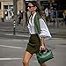BOSTANTEN Genuine Leather Purses for Women Designer Handbags Crossbody Shoulder Bags Top Handle Satchel with Adjustable Strap (Dark green)