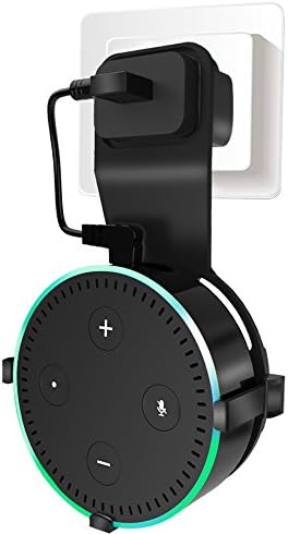 Echo Dot Wall Mount,KFK Outlet Wall Mount Hanger Stand for Dot 2nd Generation & Other Round Voice Assistants, A Space-Saving Solution for Your Smart Home Speakers Without Mess Wires Or Screws (red)