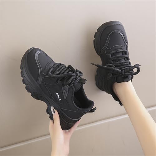Chunky Sneakers for Women Fashion Platform White Leather Casual Dad Shoes Comfortable Non-Slip Wedge Walking Sport Driving Workout Shoes3