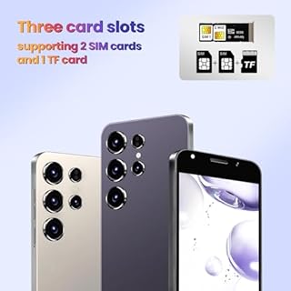 DEMANN GMBH Entsperren Sie Ihr Telefon, 5.0-Zoll-Bildschirm, 2GB RAM + 16GB ROM/TF 128GB, 2MP + 2MP Dual-Kamera, Unterstützung für 4G LTE FDD TDD, Dual-SIM, geeignet für Anfänger. (Purple, 27)