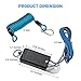 MECMO Trailer Breakaway Switch 4ft Brake Away Coiled Cable Large Carabiner, RV Camper Trailer Emergency Electric Break Switch with 4 Feet Stainless Steel Spring Towing Wire Safety Lanyard w/Pull Pin
