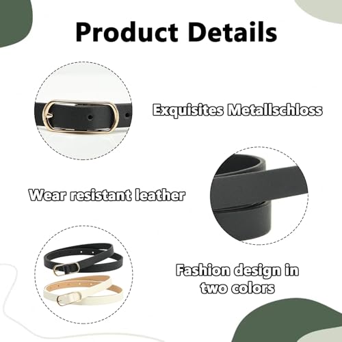 2PCS Girls Belt Versatile Leather Belt for Kids Adjustable Childrens Belts for Girls to Match Different Clothing in Daily Occasions, for example As a Decoration for Dresses and Jeans3
