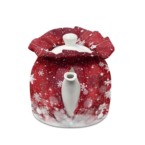 Image of Christmas Tree Tea Pot Cover Tea Cozy Foldable Teapot Dust Cover Keep Warmer Teapot Protective Insulated Soft Cover Kitchen Home Decor Accessory Tea Pots Cozy