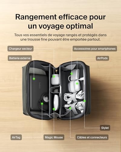 Organisateur Cables Voyage : Belkin Trousse de Rangement, pour Appareils Mobiles, Câbles et Acc... – Image 2
