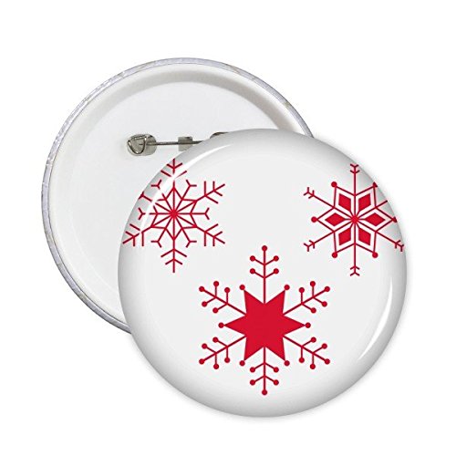 Badge bouton flocon de neige rouge de Noël pour égayer un vêtement triste en hiver S