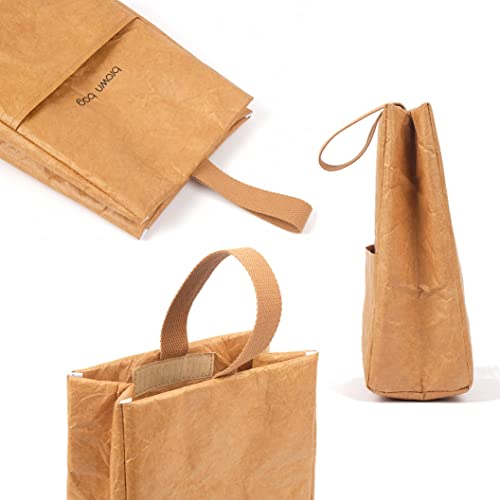 Brown Bag – Insulated Lunch Bag For Women & Men | Reusable Paper Bag With Durable, Water-Resistant Fabrics | Insulation With Premium Thermal Liner | Simple Design, Brown #TOP6