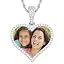 385 Silver heart pendant with rope chain]
