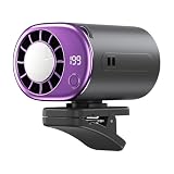 FLCPJGV Mini ventilador ar condicionado portátil com clipe para carro, refrigeração com rotação 360°, ideal para trabalho, viagens, academia, Cinza
