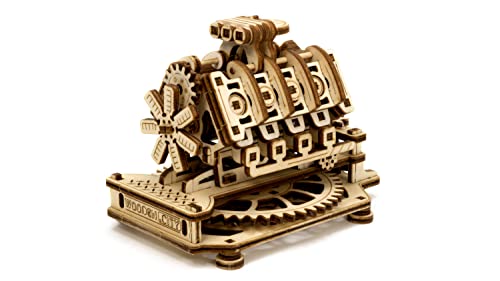 WOODEN.CITY V8 Engine 3D Wooden Puzzle Kit, 200 Pcs DIY Mechanical Model, Made in EU - Image 6