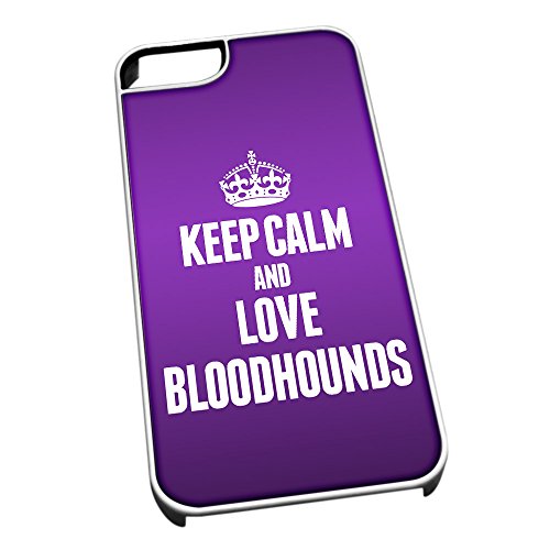 Bianco cover per iPhone 5/5S 1978 viola Keep Calm